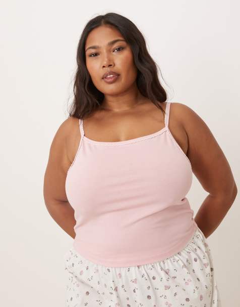 ASOS DESIGN Curve - Caraco de pyjama à assortir - Rose - view 1