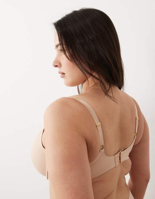 ASOS DESIGN Curve - Carla - Beige udglattende BH med bøjle, 4 af 4