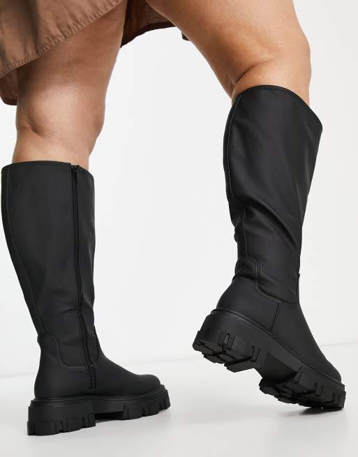 Asos flat knee high boots sale