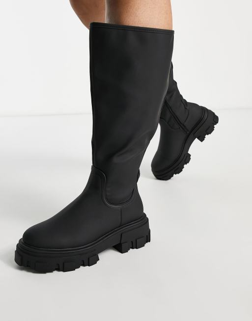 Asos flat knee hot sale high boots