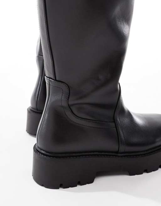 ASOS DESIGN Curve - Carmen - Platte knielaarzen met dikke zool in zwart, 2 van 4