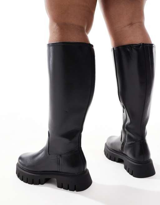 Asos flat clearance knee high boots