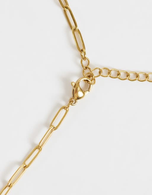 ASOS DESIGN Curve chain necklace with paperchain links, 3 of 4