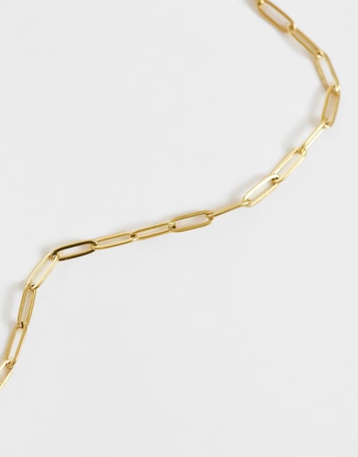 ASOS DESIGN Curve chain necklace with paperchain links, 4 of 4