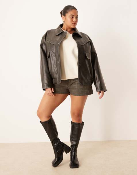 ASOS DESIGN Curve - Charly - Stivali al ginocchio neri con tacco - view 1
