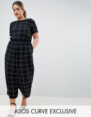 asos check jumpsuit