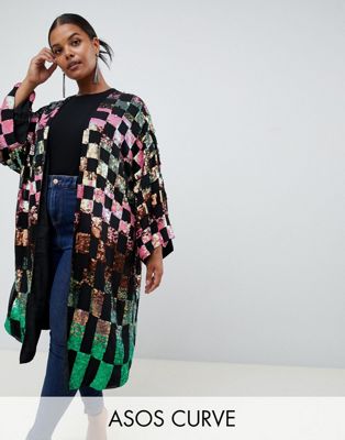 sequin kimono asos