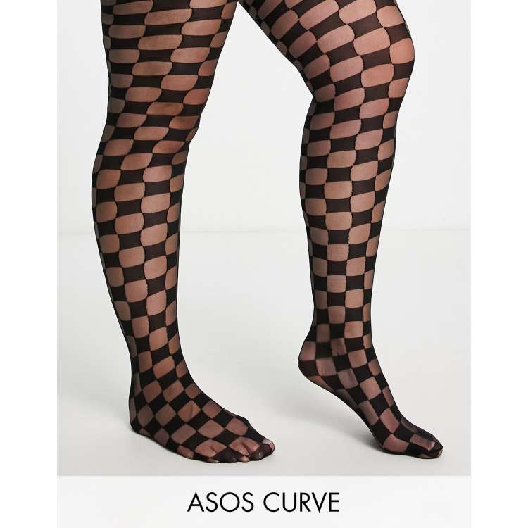 Black Checkered Tights