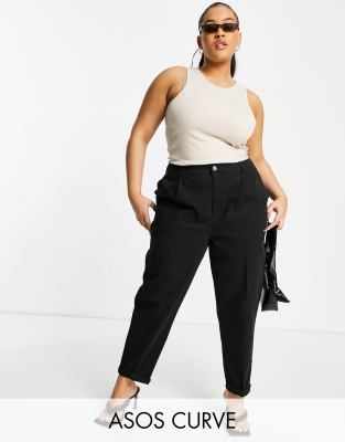 ASOS DESIGN Curve chino pants in black | ASOS