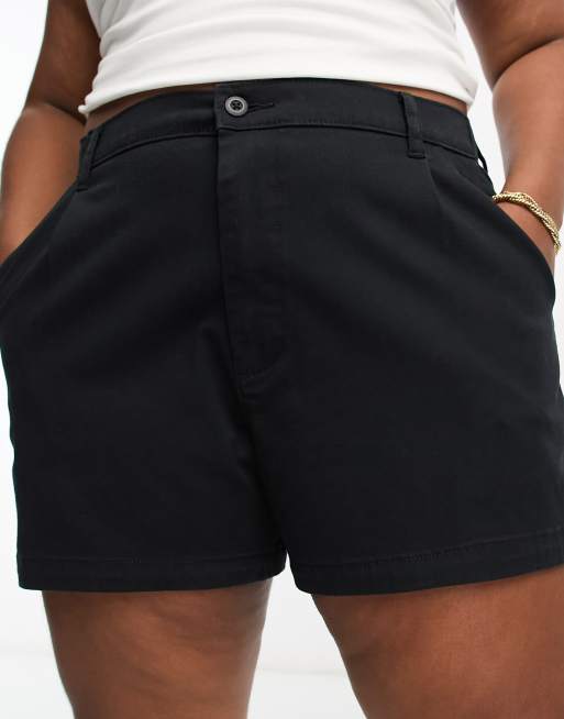 Black chino hot sale shorts womens