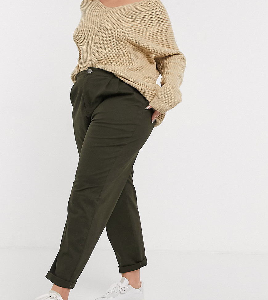 ASOS DESIGN Curve chino trousers-Green