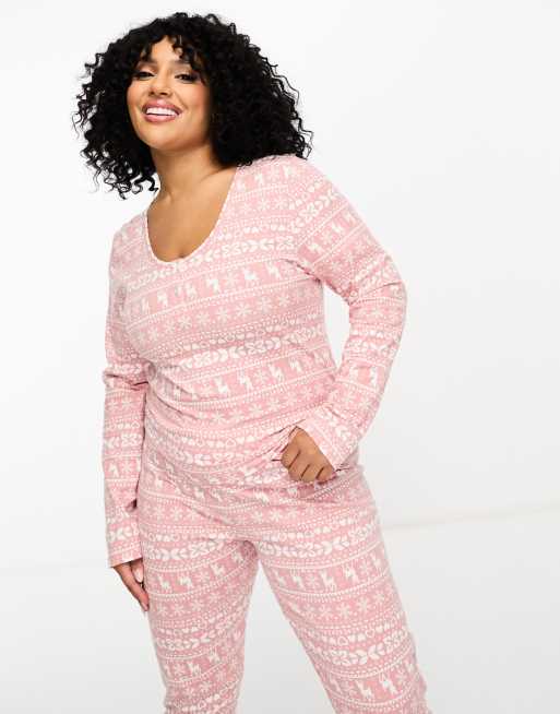 Pink pajamas plus online size