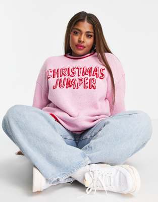 pink christmas jumper womens