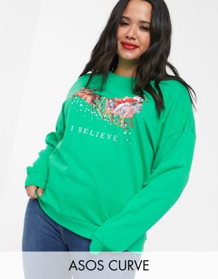 asos green sweatshirt