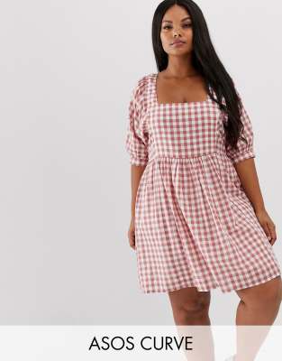 pink gingham dress plus size