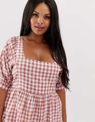 asos red gingham dress