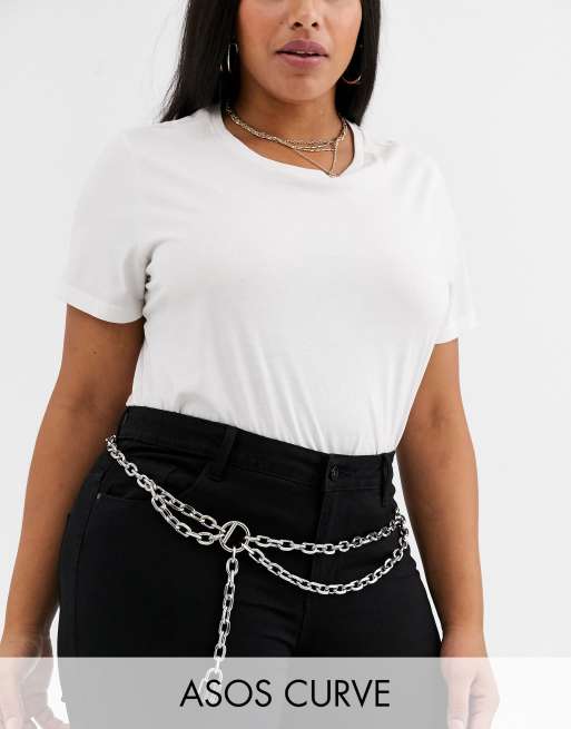 Asos hot sale silver belt