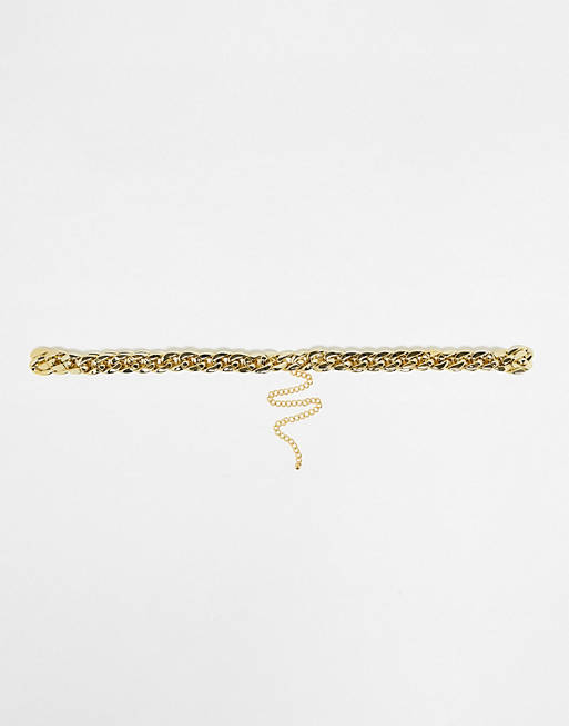 ASOS DESIGN Curve - Chunky kæde i guldfarve