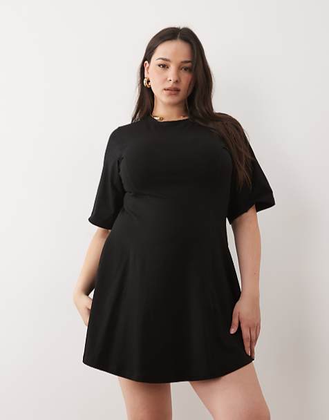 black dress black stockings Alexandros Mini Dress Black