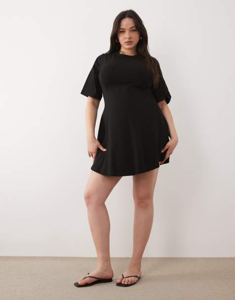 princess polly baby blue dress Women's Plus Size Little Black Dresses