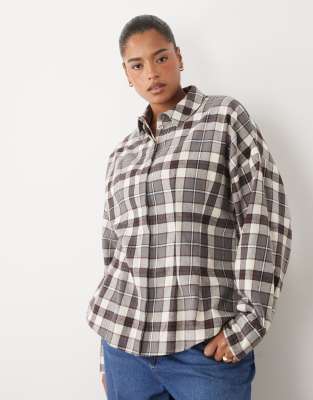 Asos Curve Asos Design Curve Cinched Shirt In Multi