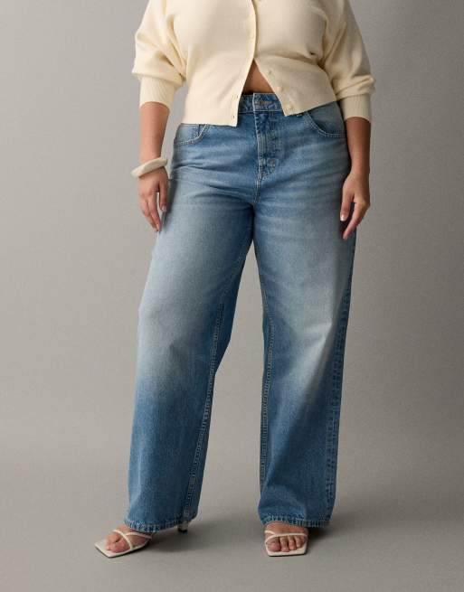 ASOS DESIGN Curve - Circular Design Collection - Dad jeans met wijde pijpen in mid-wash , 4 van 7