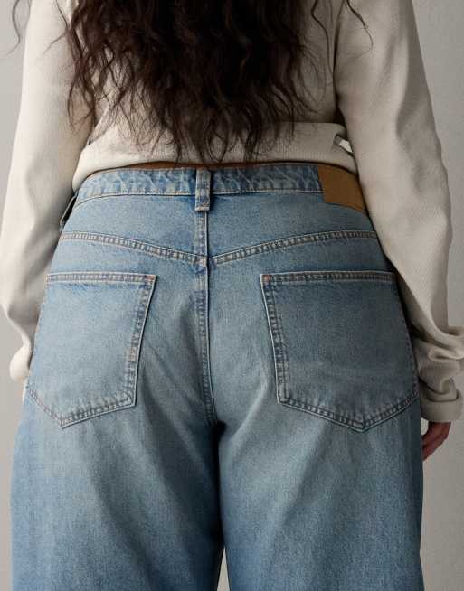 ASOS DESIGN Curve - Circular Design Collection - Jeans slim bombati lavaggio medio chiaro , 4 di 7