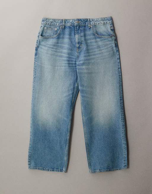 ASOS DESIGN Curve – Circular Design Collection – Mellanblå, tvättade jeans i dad-modell med vida ben , 5 av 7