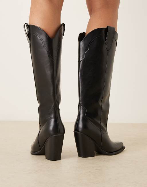 ASOS DESIGN Curve - Claudette - Western knielaarzen in zwart, 3 van 4