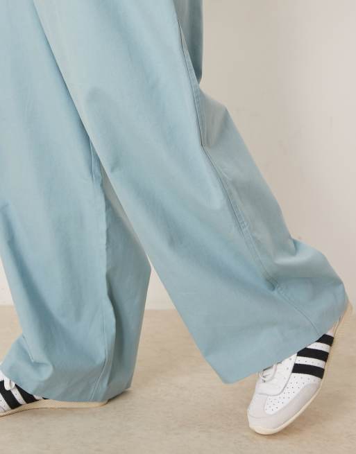 ASOS DESIGN Curve clean balloon pants in turquoise