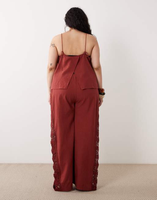 ASOS DESIGN Curve – Cleo – Plażowy top w rdzawym kolorze, 4 z 4