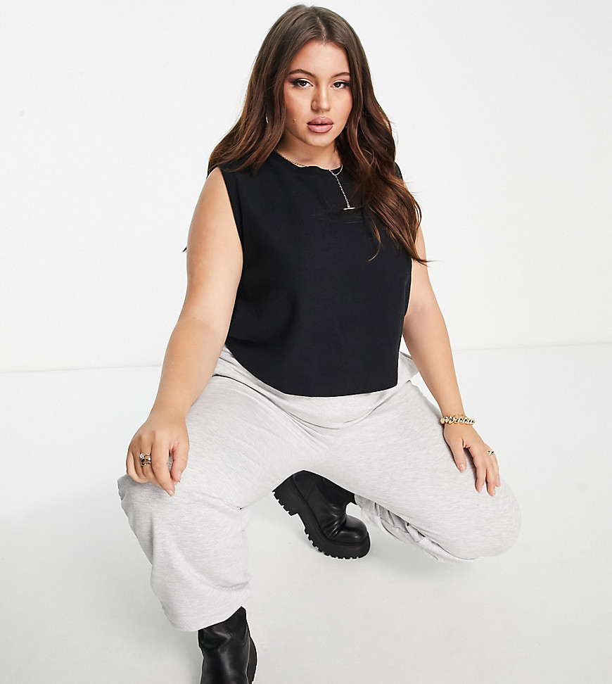Tops by ASOS Curve Next stop: checkout Crew neck Sleeveless style Regular fit
