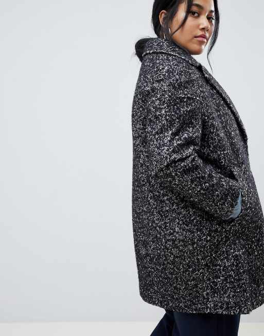 Asos design cocoon coat in texture sale