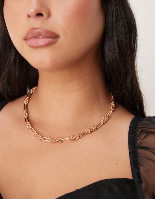 ASOS DESIGN Curve - Collana a catena spessa color oro