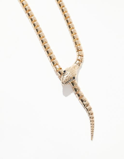 ASOS DESIGN Curve - Collana snake color oro senza chiusura, 2 di 4