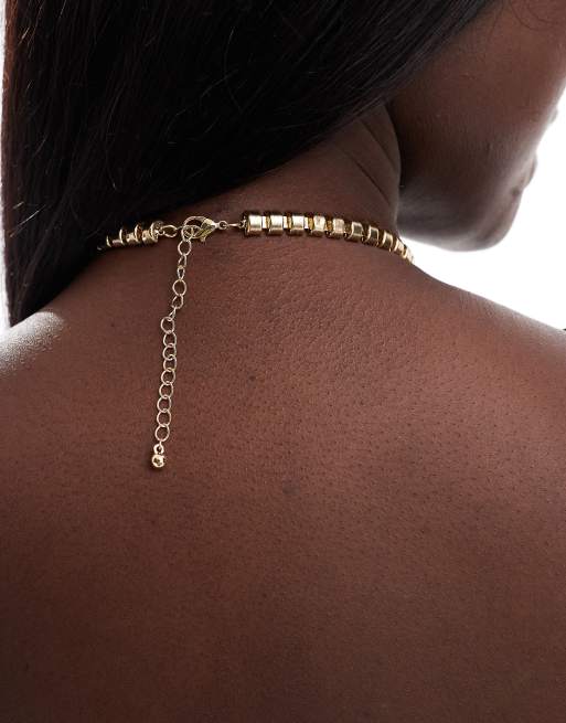 ASOS DESIGN Curve - Collana snake color oro senza chiusura, 3 di 4