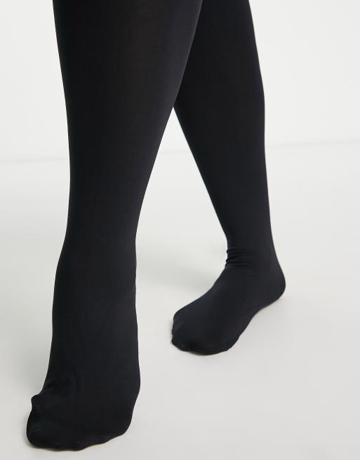 ASOS DESIGN Curve - Collants 90 deniers ultra stretch avec une nouvelle coupe améliorée - Noir , 2 de 4