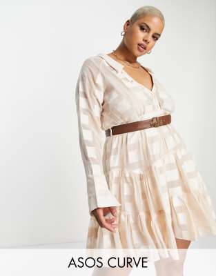 Collared Short Frock with Belt