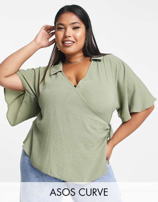 Asos plus sale size blouses