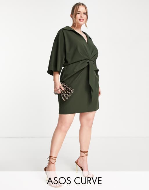 Asos plus outlet size wrap dress