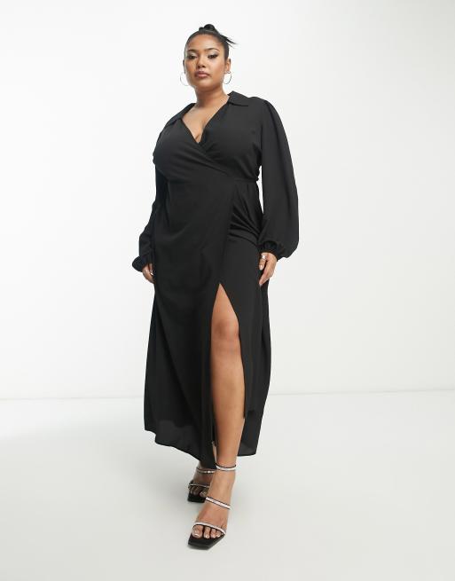 Asos plus outlet size wrap dress