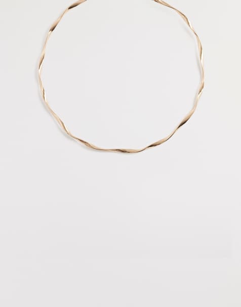 ASOS DESIGN Curve - Collarino attorcigliato color oro - view 1