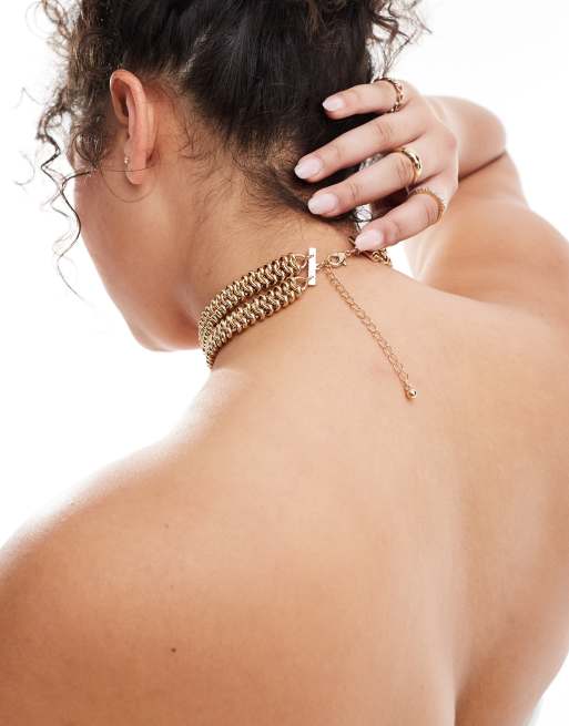 ASOS DESIGN Curve Collier ras de cou avec chaîne à maillons