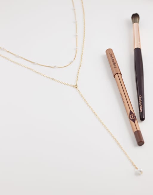 ASOS DESIGN Curve - Collier style lariat délicat orné de perles fantaisie - Doré, 2 de 4