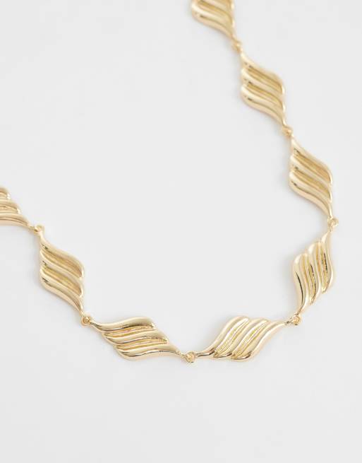 ASOS DESIGN Curve collier torsadé à maillons finition dorée, 4 de 4