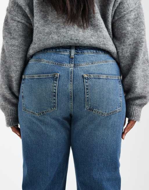 ASOS DESIGN Curve comfort stretch straight leg jean in vintage wash, 5 of 5