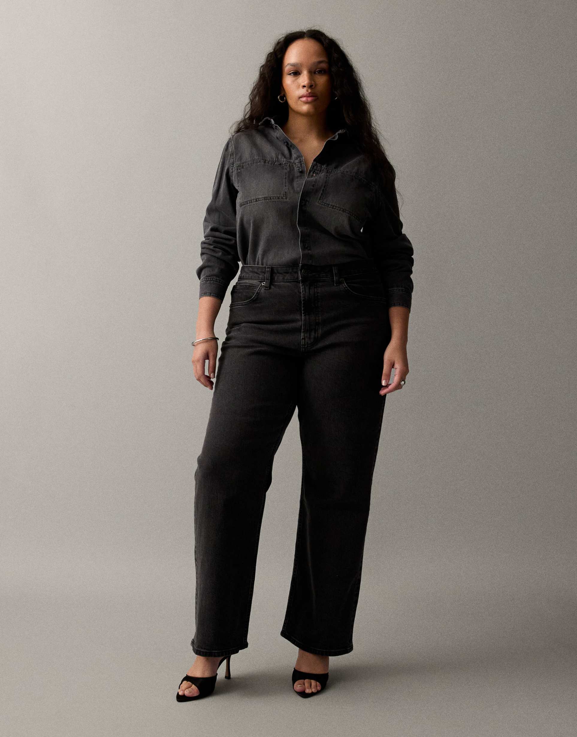 asos design curve comfort stretch straight leg jeans in black