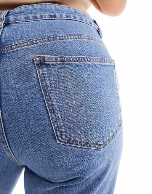 ASOS DESIGN Curve - Comfortabele stretchjeans met rechte pijpen in blauw, 5 van 5