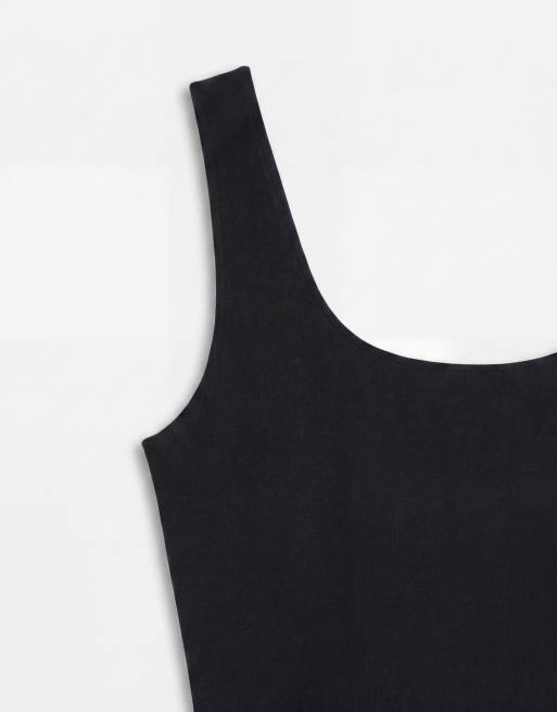ASOS DESIGN Curve - Compact katoenen hemdje met ronde hals in zwart, 8 van 8