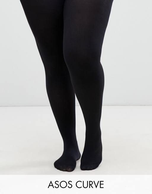 ASOS DESIGN Curve - Confezione da 2 collant 90 denari neri super stretch